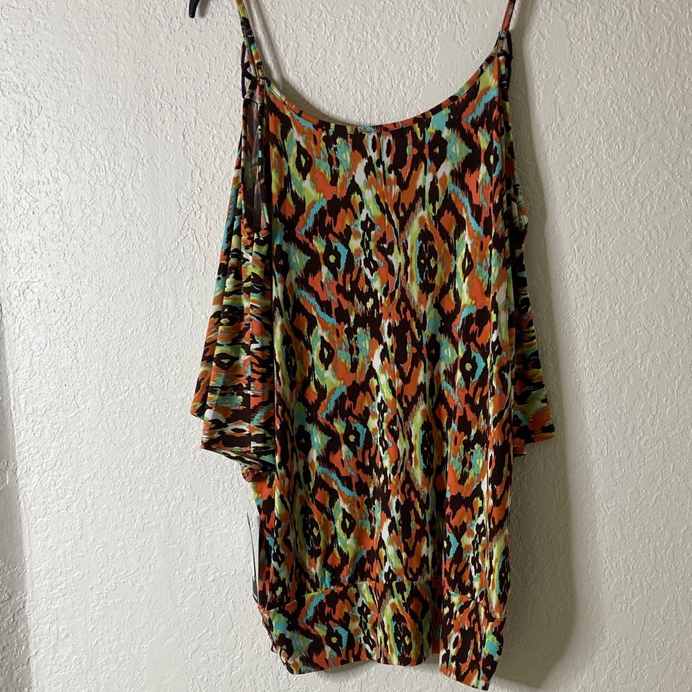 Chic Multicolor Patterned Blouse - Picture 3 of 6